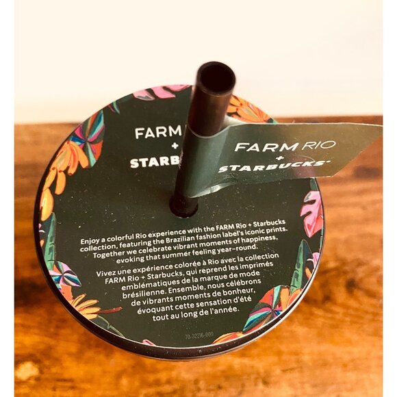 Starbucks Farm Rio Black Graphic Borogodo Rainbow Print 24 Oz Stainless Tumbler - Picture 8 of 11
